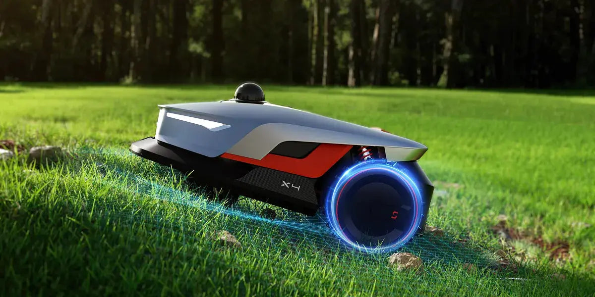 sunseeker lawn mower mowing slope
