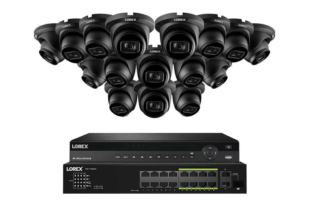 Lorex Elite Series NVR with N3 (Nocturnal Series) IP Dome Cameras – 4K 32-Channel 8TB Wired System