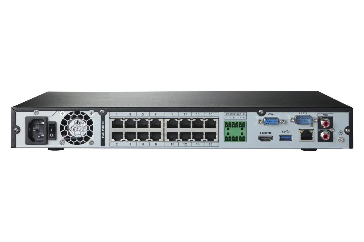 Lorex 4K (16 Camera Capable) 6TB Wired NVR System with Nocturnal 3 Smart IP Bullet Cameras – Complete Security Solution - Aqvina LLC