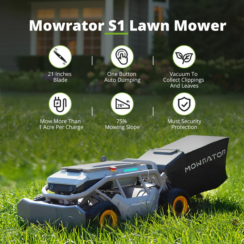 Mowrator S1 Remote Control Lawn Mower 4WD 12Ah Standard Battery