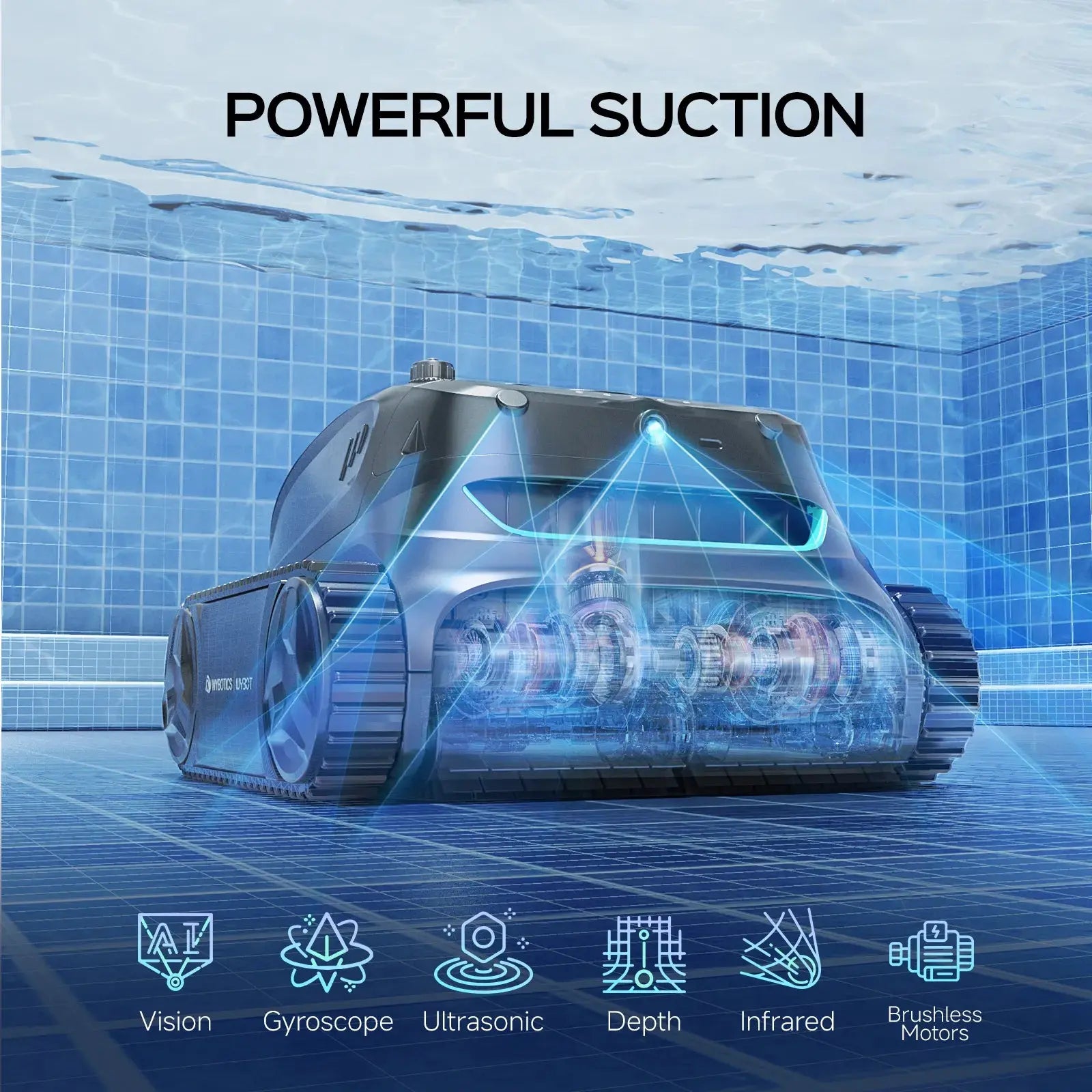 WYBOT S2 Solar Vision Robotic Pool Cleaner - Aqvina LLC