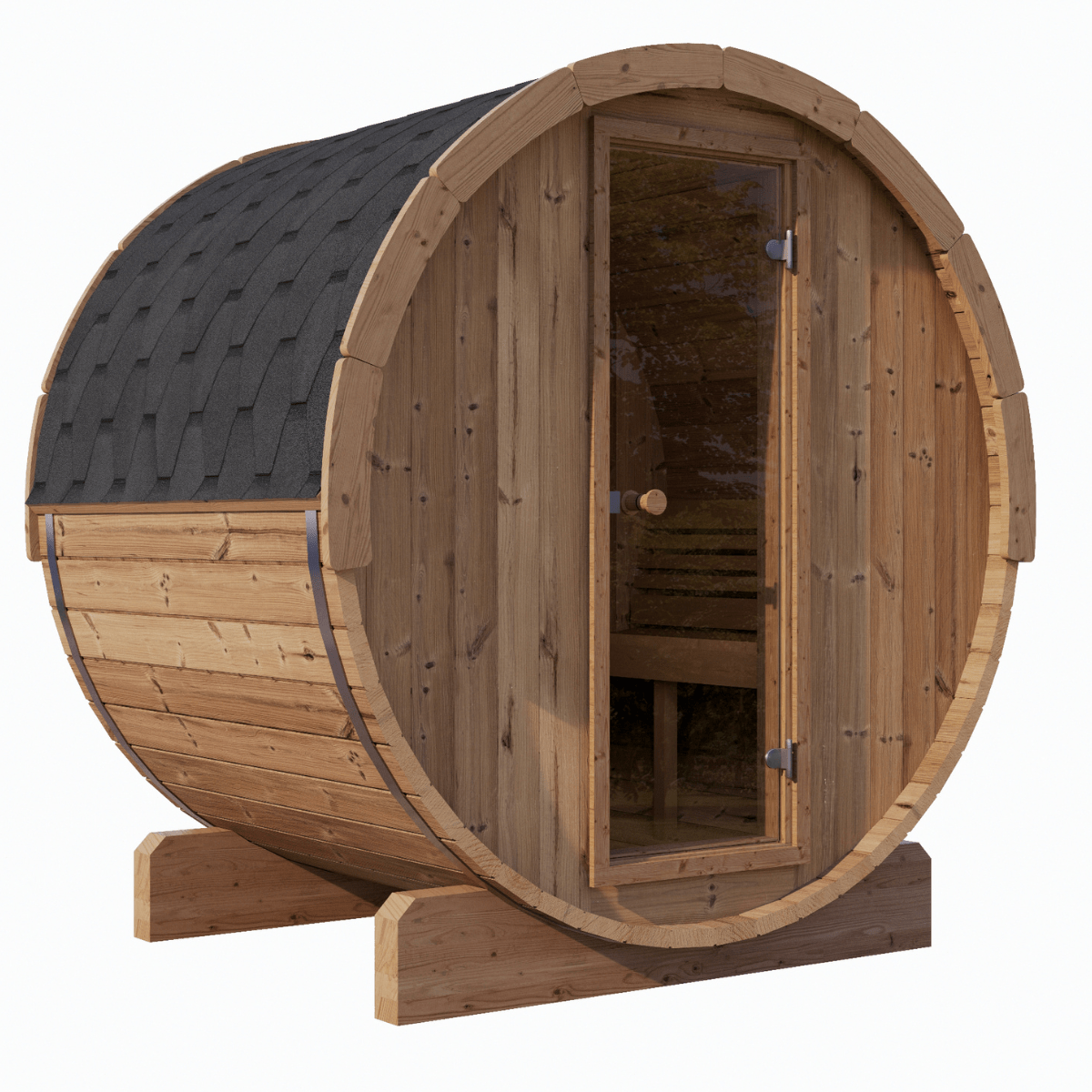 SaunaLife 3-person Outdoor Barrel Sauna - Model E6 | AQVINA World