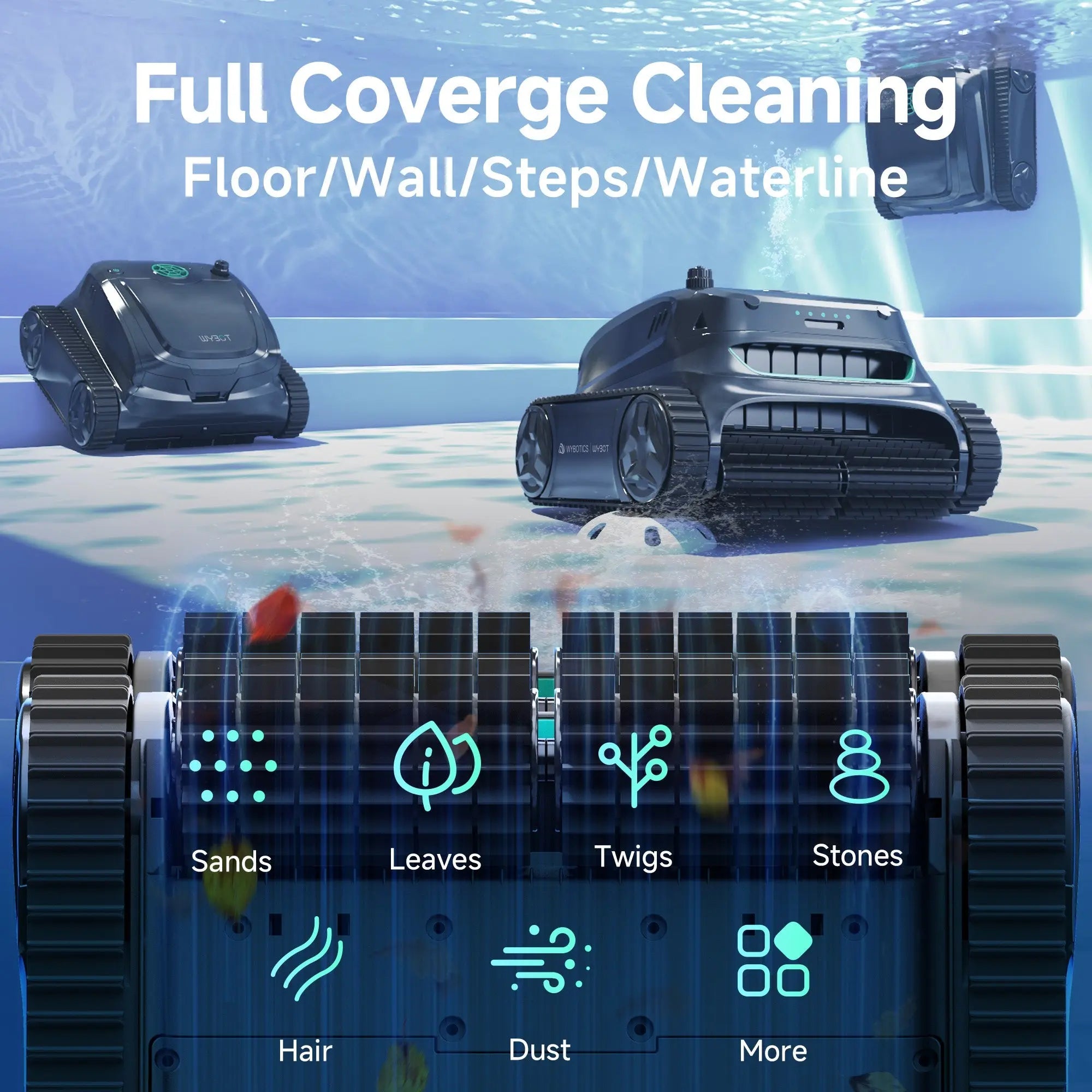 WYBOT S2 High-end Cordless Robotic Pool Cleaner - Aqvina LLC