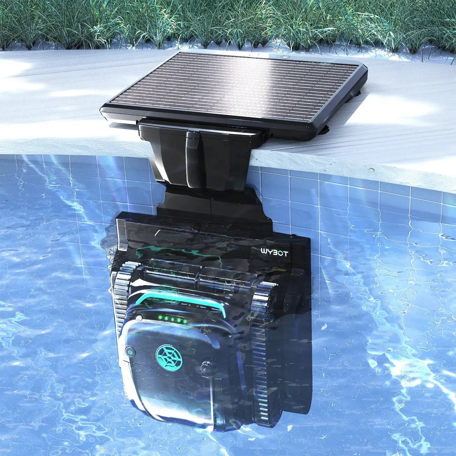 WYBOT S2 Solar with Solar-Powered Charging Dock Robotic Pool Cleaner - Aqvina LLC