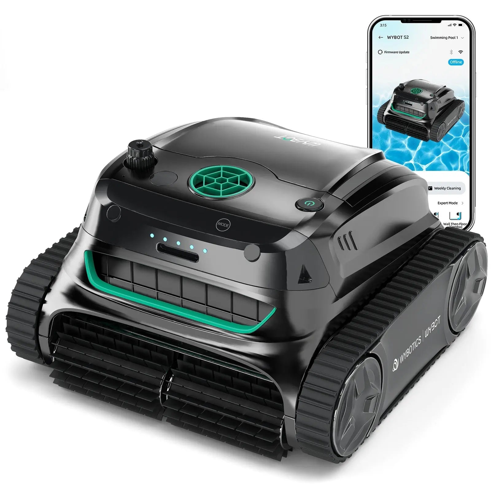WYBOT S2 High-end Cordless Robotic Pool Cleaner - Aqvina LLC