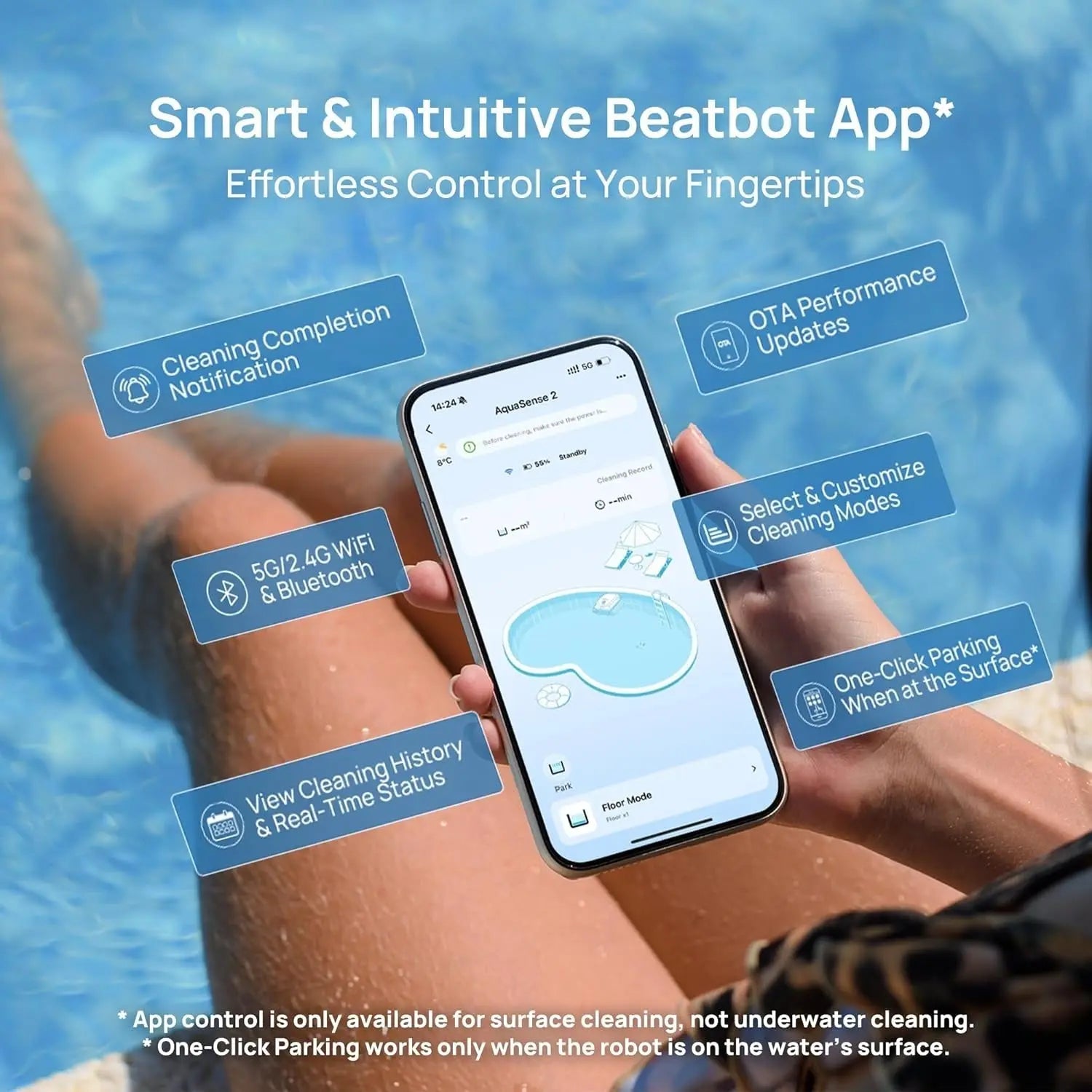 Beatbot AquaSense® 2 Robotic Pool Cleaner + iSkim® Ultra Robotic Pool Skimmer - Aqvina LLC