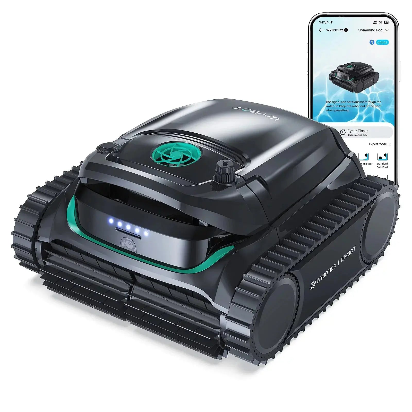WYBOT M2 Vision Tech High-End Cordless Robotic Pool Cleaner - Aqvina LLC