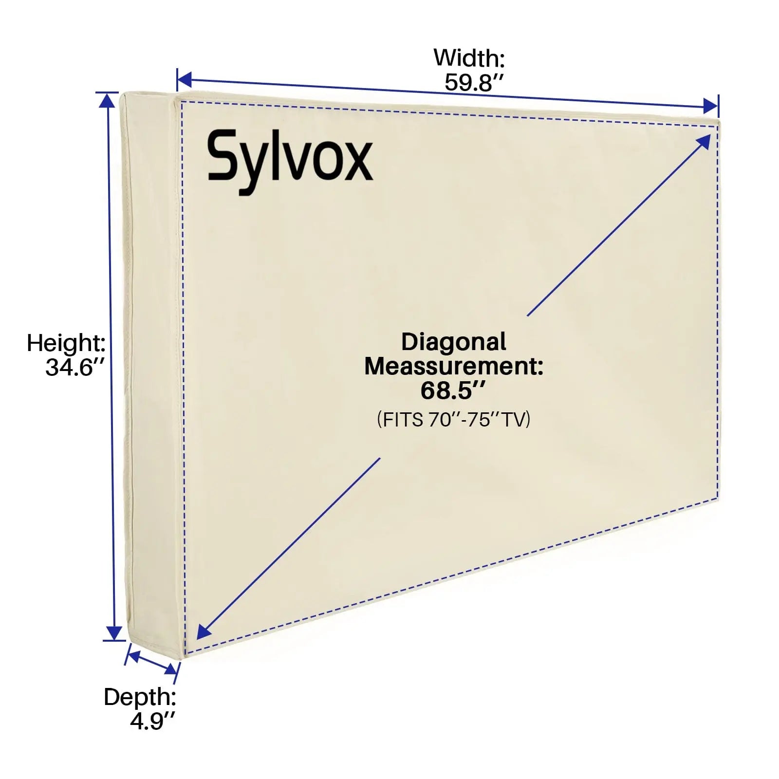 Waterproof Outdoor TV Cover for 70-75" TVs