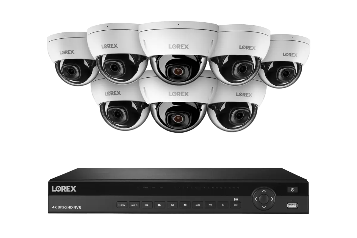Lorex Elite Series NVR with A4 4 MP (2K) IP Dome Cameras – 4K 16-Channel 4 TB Wired System - Aqvina LLC