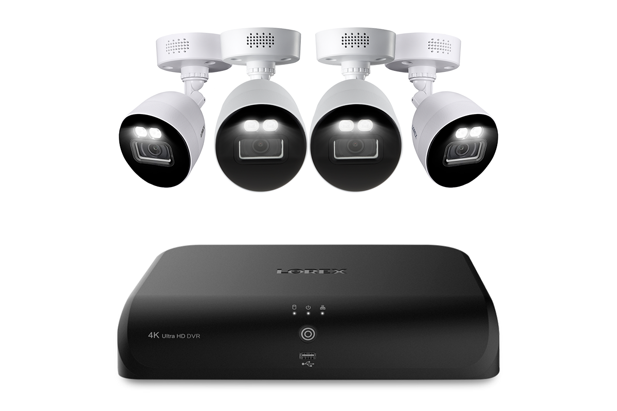 Lorex Fusion Series 4K 12-Channel 2 TB Wired DVR Security System with Smart Active Deterrence Bullet Cameras
