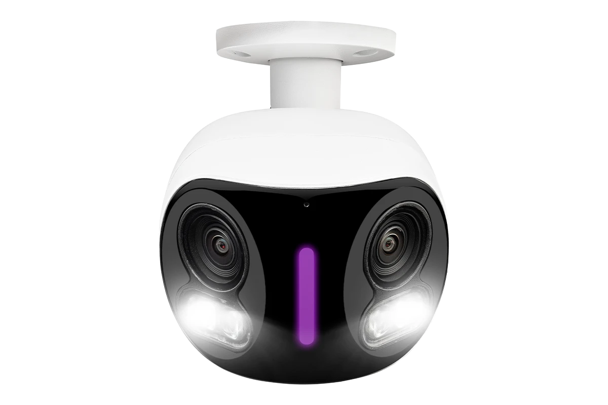Lorex 4K Dual‑Lens Wi‑Fi Security Camera – 180° Panoramic AC-Powered Wi-Fi Surveillance Camera