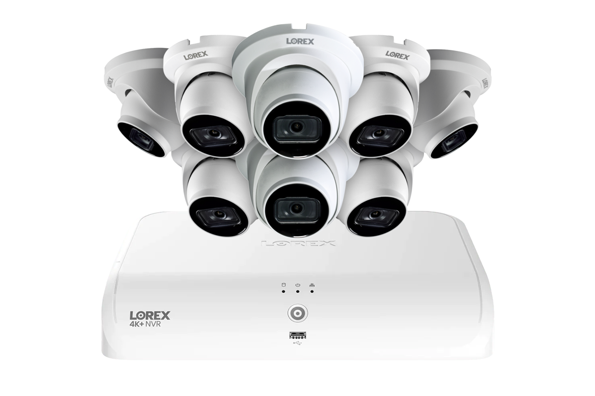 Lorex Fusion Series 4K+ 16-Channel (8 Wired + 8 Fusion Wi-Fi) 2 TB Wired System with A14 Wired 4K IP Dome Cameras