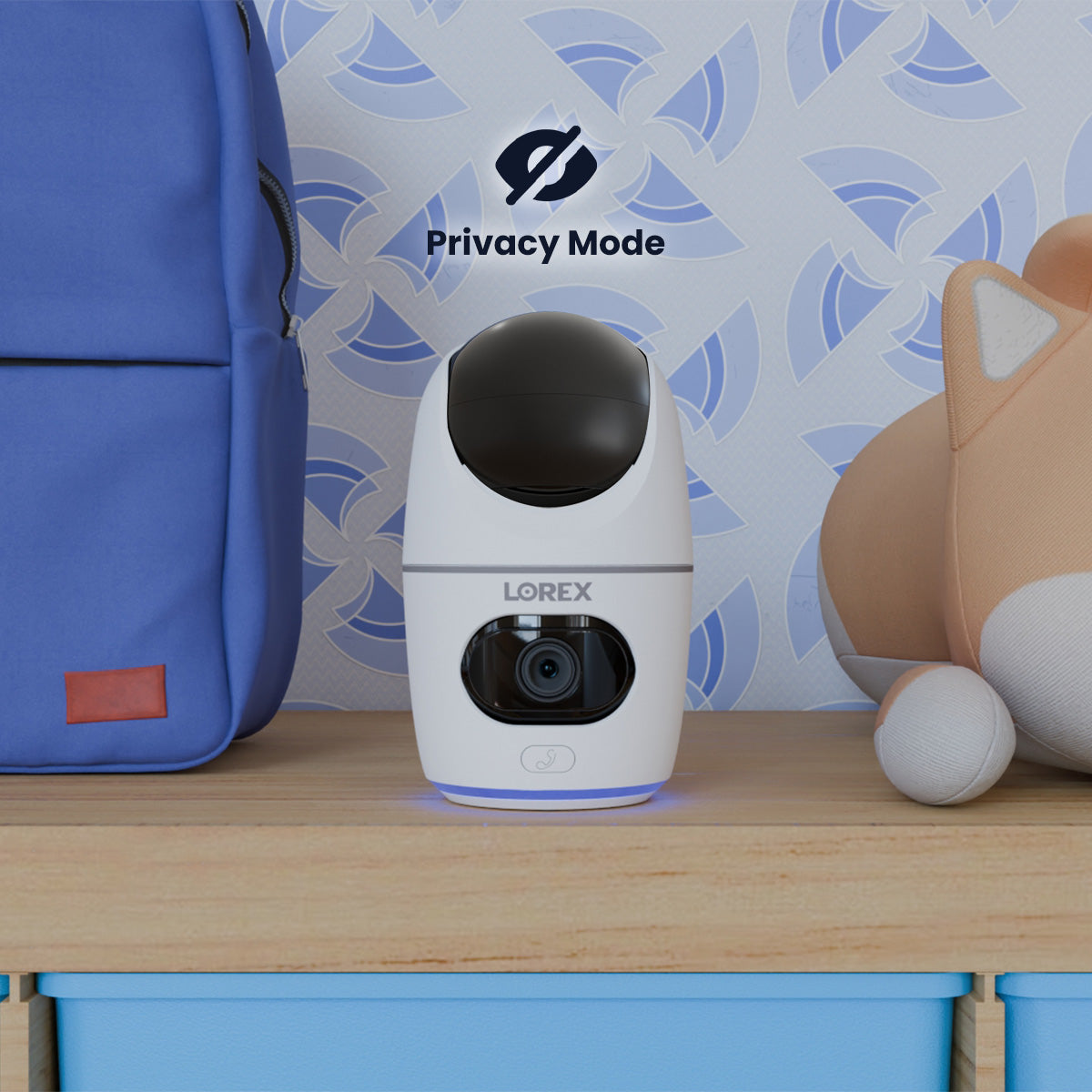 Lorex 2K Wireless Dual‑Lens Indoor Pan‑Tilt Security Camera – AC‑Powered Wi‑Fi