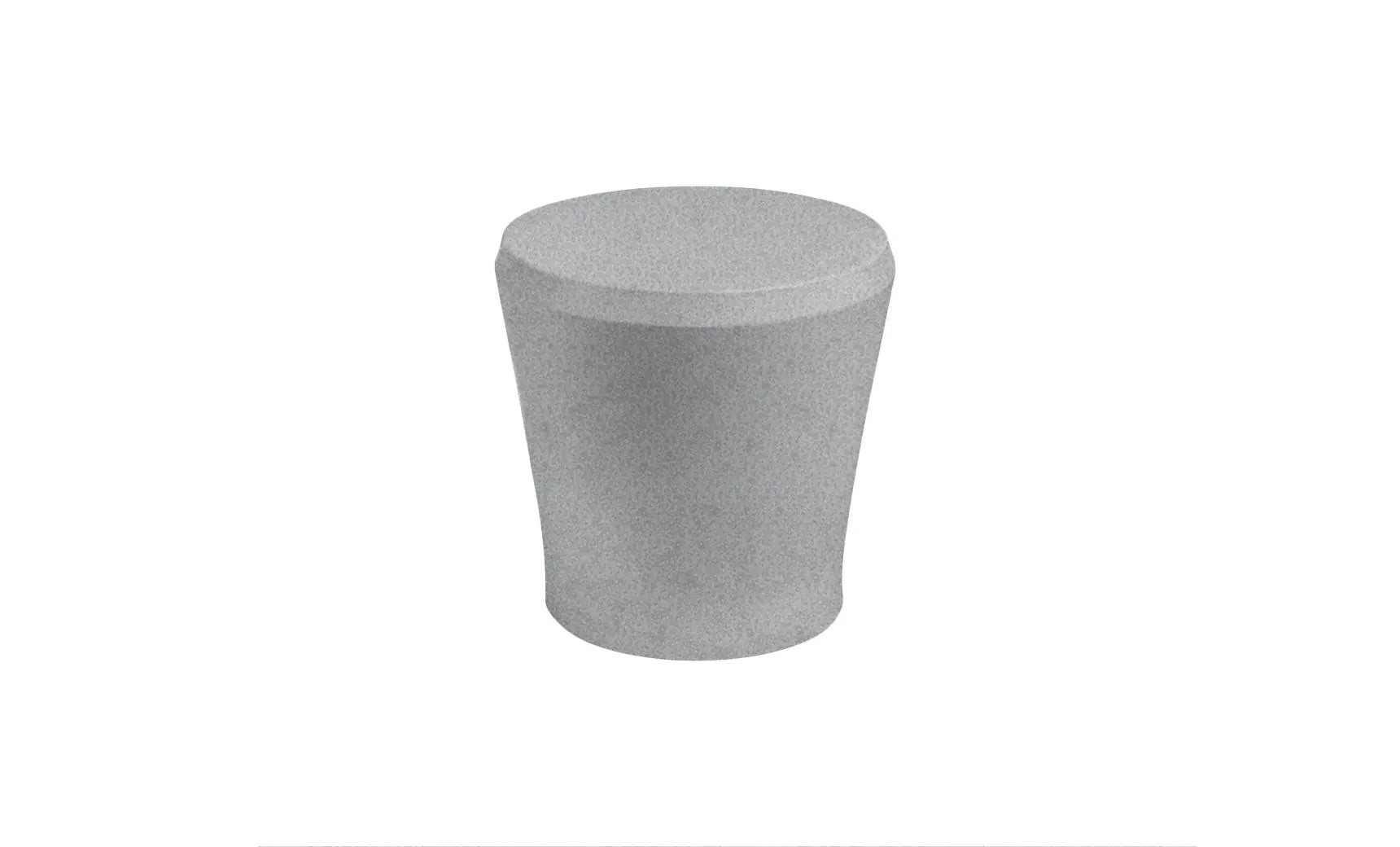 Affinity side table in walnut finish with a glass top and metal legs