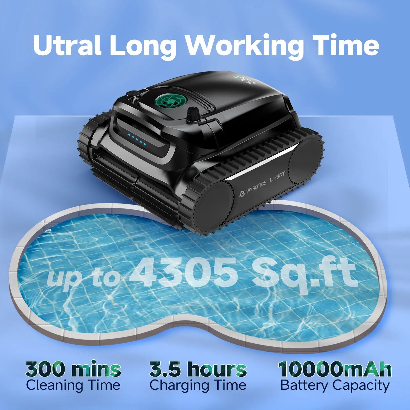 WYBOT M1 Cordless Robotic Pool Cleaner - Aqvina LLC