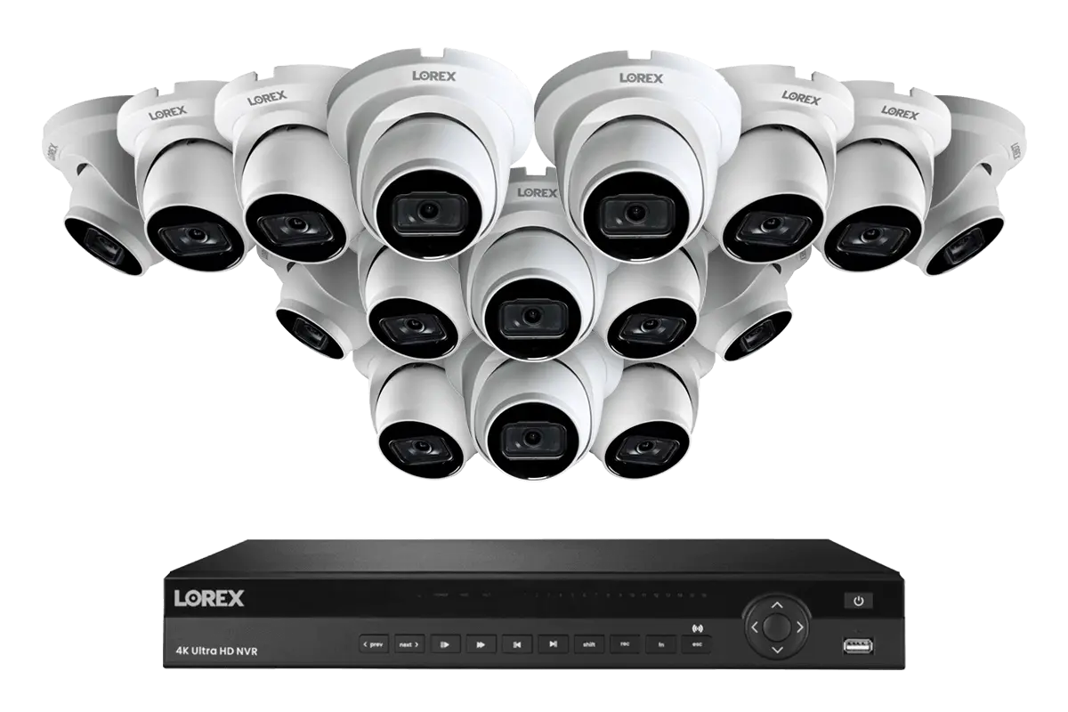Lorex 4K (16-Camera Capable) 6 TB Wired NVR System with Nocturnal 3 Smart IP Dome Cameras - Aqvina LLC