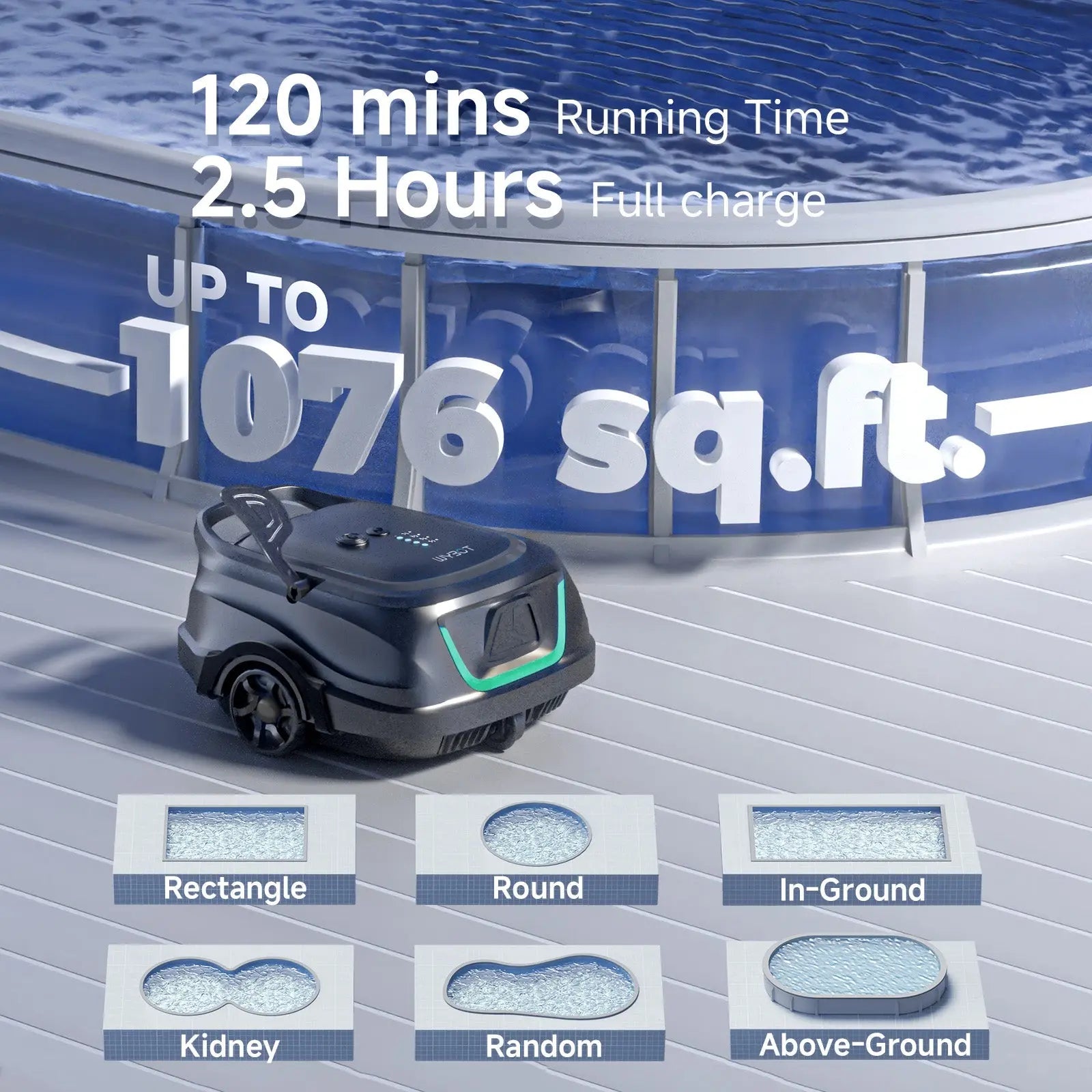 WYBOT A1 Cordless Robotic Pool Cleaner - Aqvina LLC
