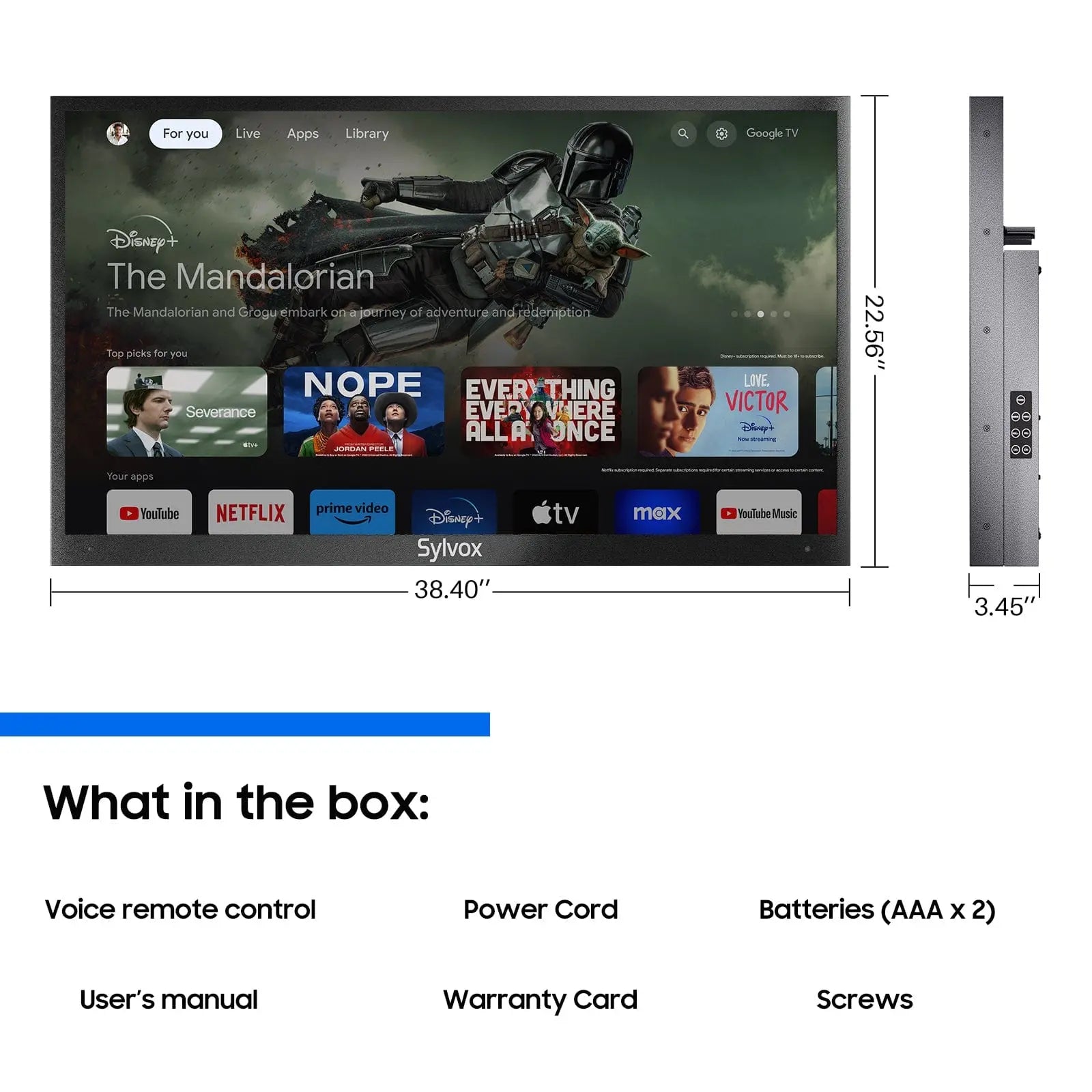 43" Advanced QLED Google Outdoor TV - 2024 Deck Pro QLED 2.0