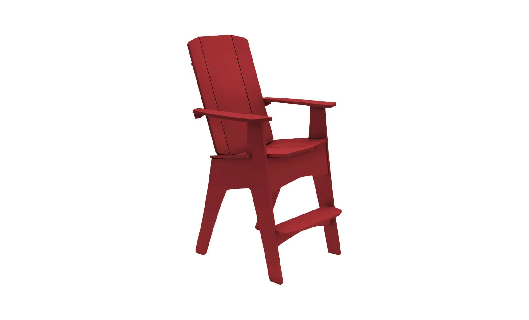 Mainstay Adirondack Tall chair in weathered pine finish with high backrest and armrests