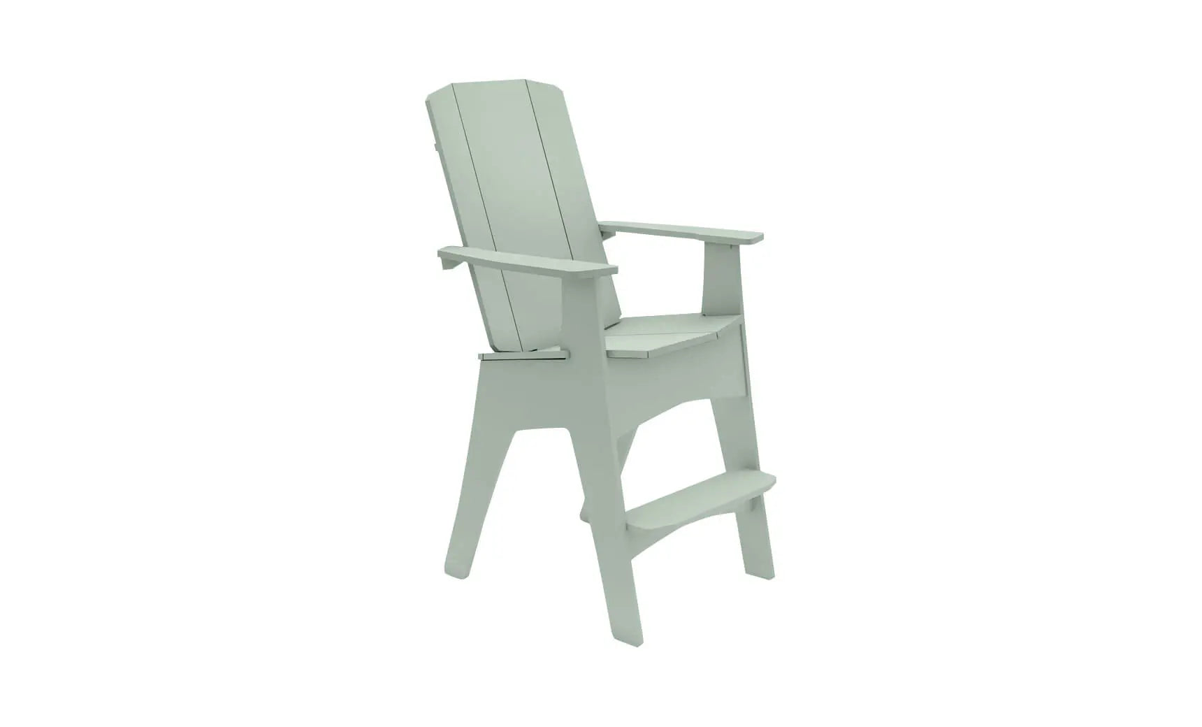 Mainstay Adirondack Tall chair in weathered pine finish with high backrest and armrests