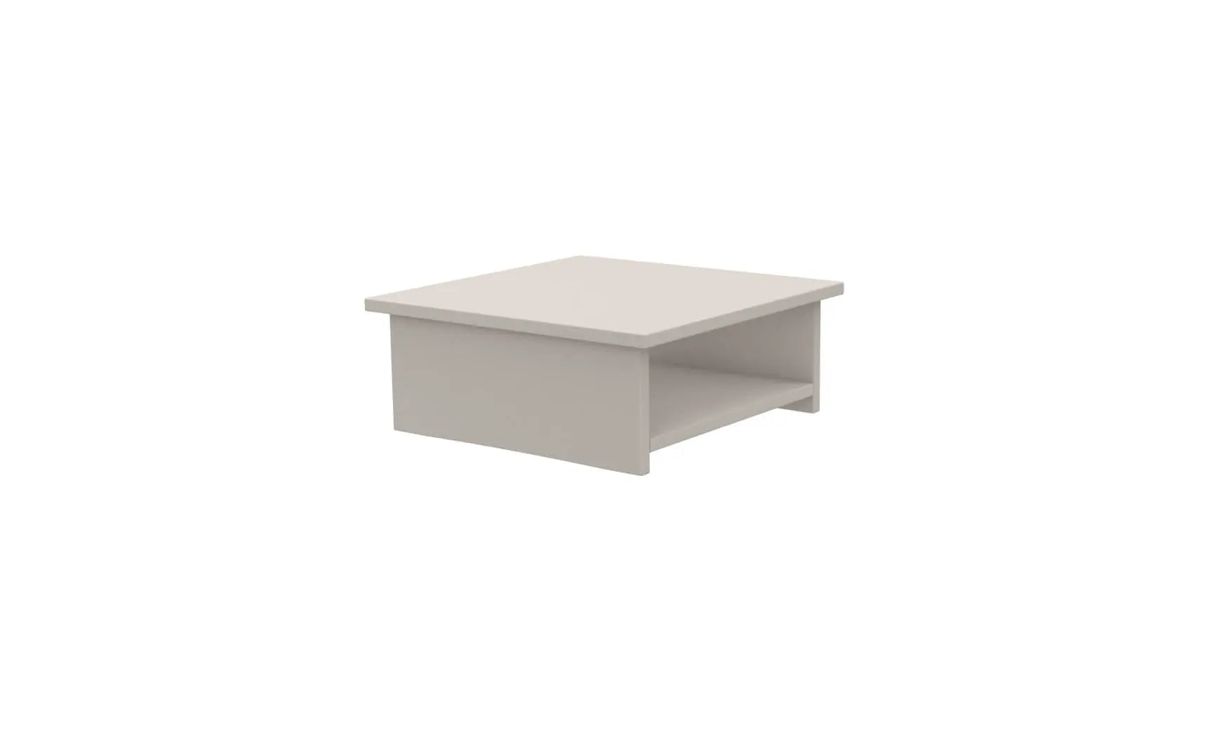 Echo Side Table in walnut finish with glass top and metal legs