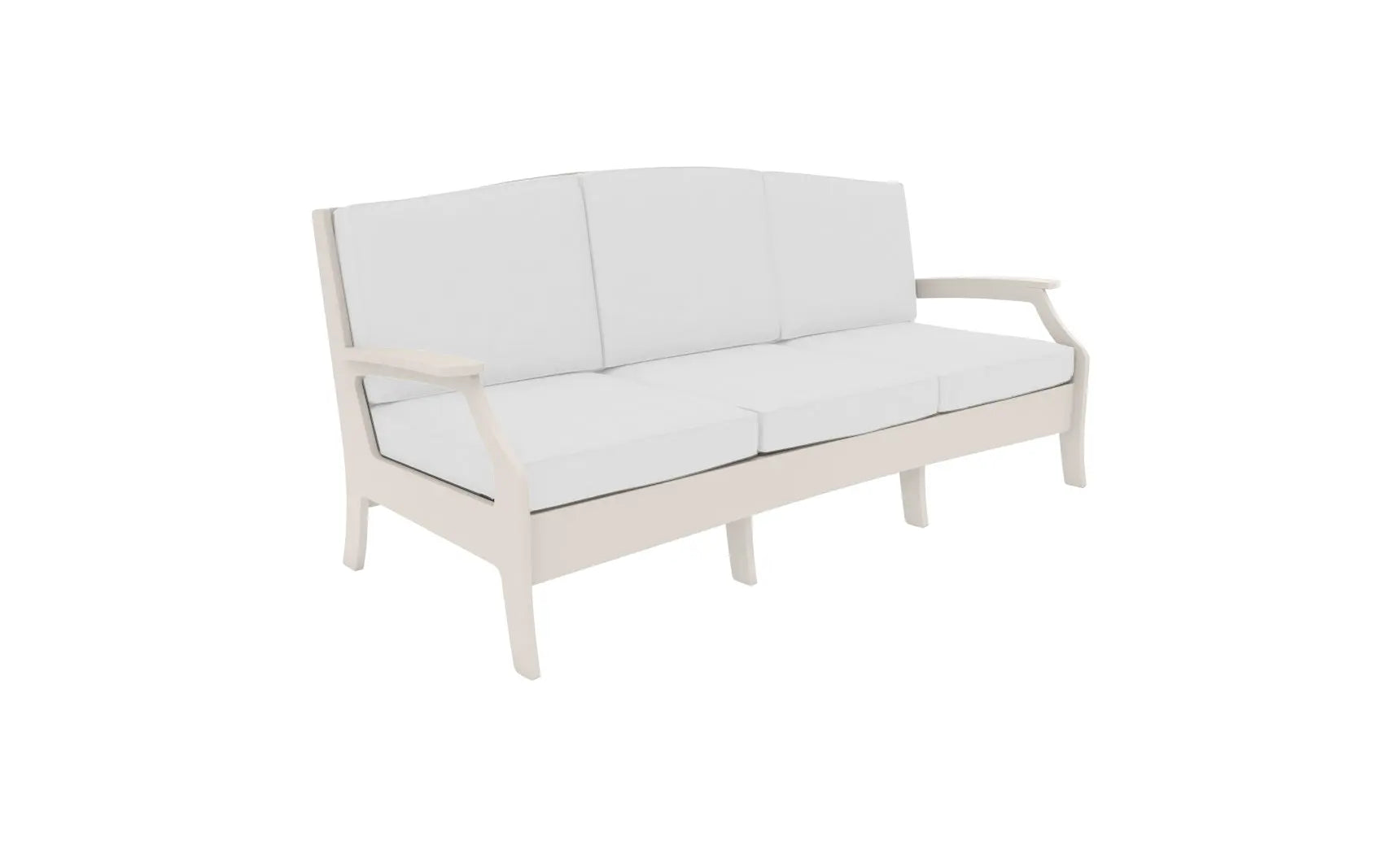 Legacy Sofa features a sleek modern design with clean lines and high-density foam cushioning in a dark charcoal fabric.