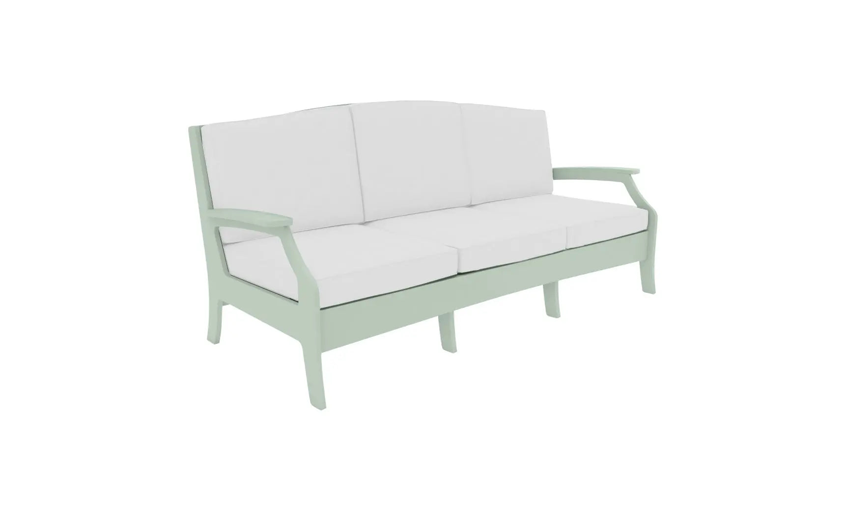 Legacy Sofa features a sleek modern design with clean lines and high-density foam cushioning in a dark charcoal fabric.