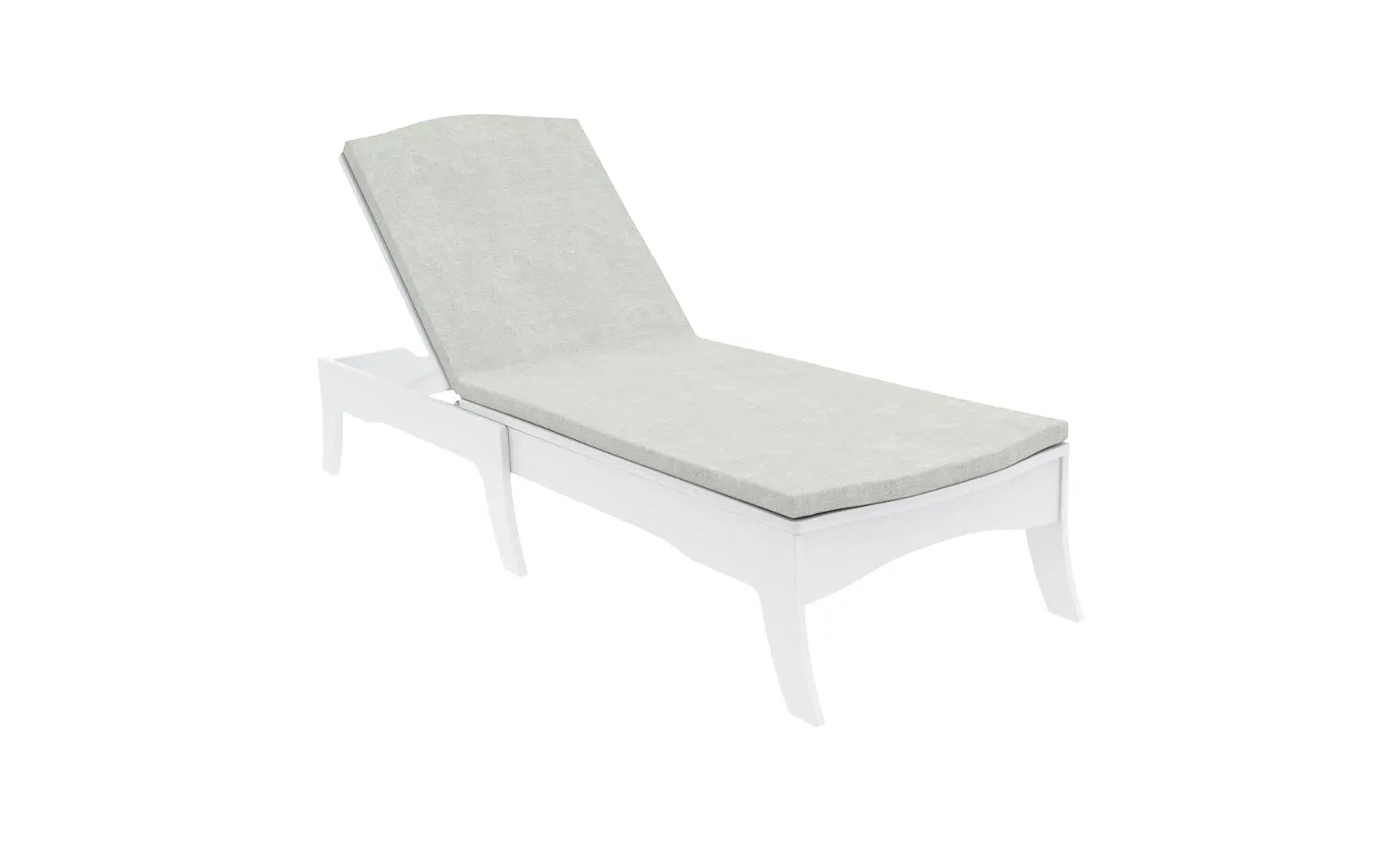 Legacy chaise lounge cushion in soft beige fabric with tufted design and button details.