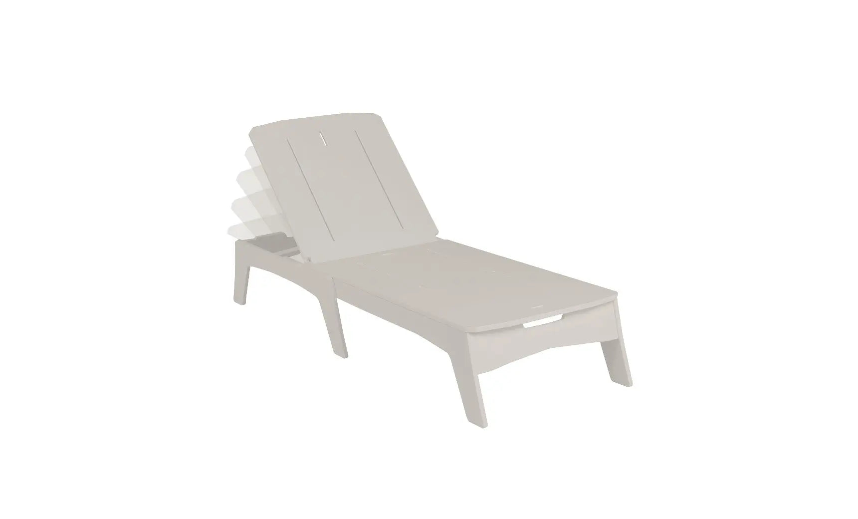Mainstay chaise lounge in brown leather with armrests and footrest.