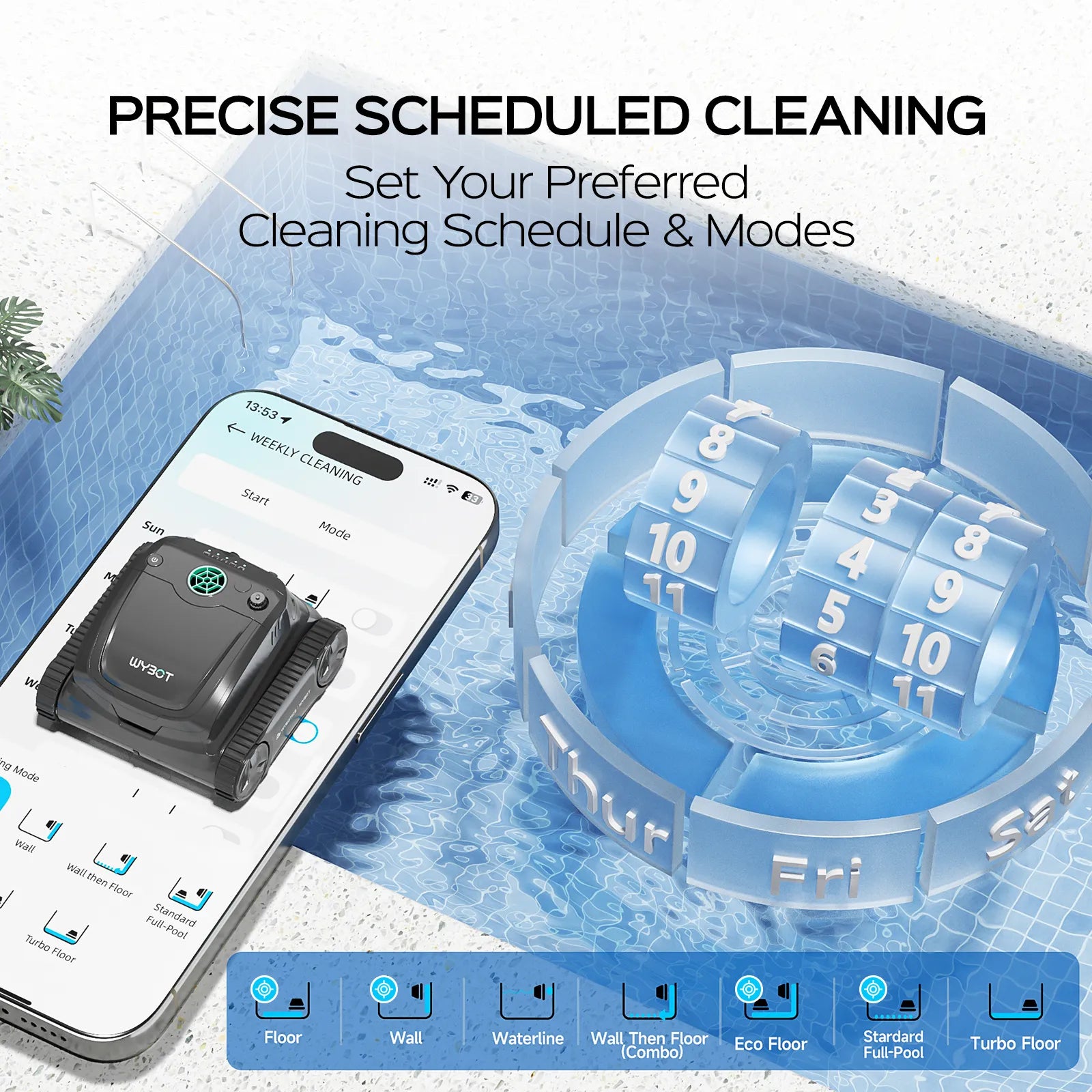 WYBOT S2 Solar Vision Robotic Pool Cleaner - Aqvina LLC