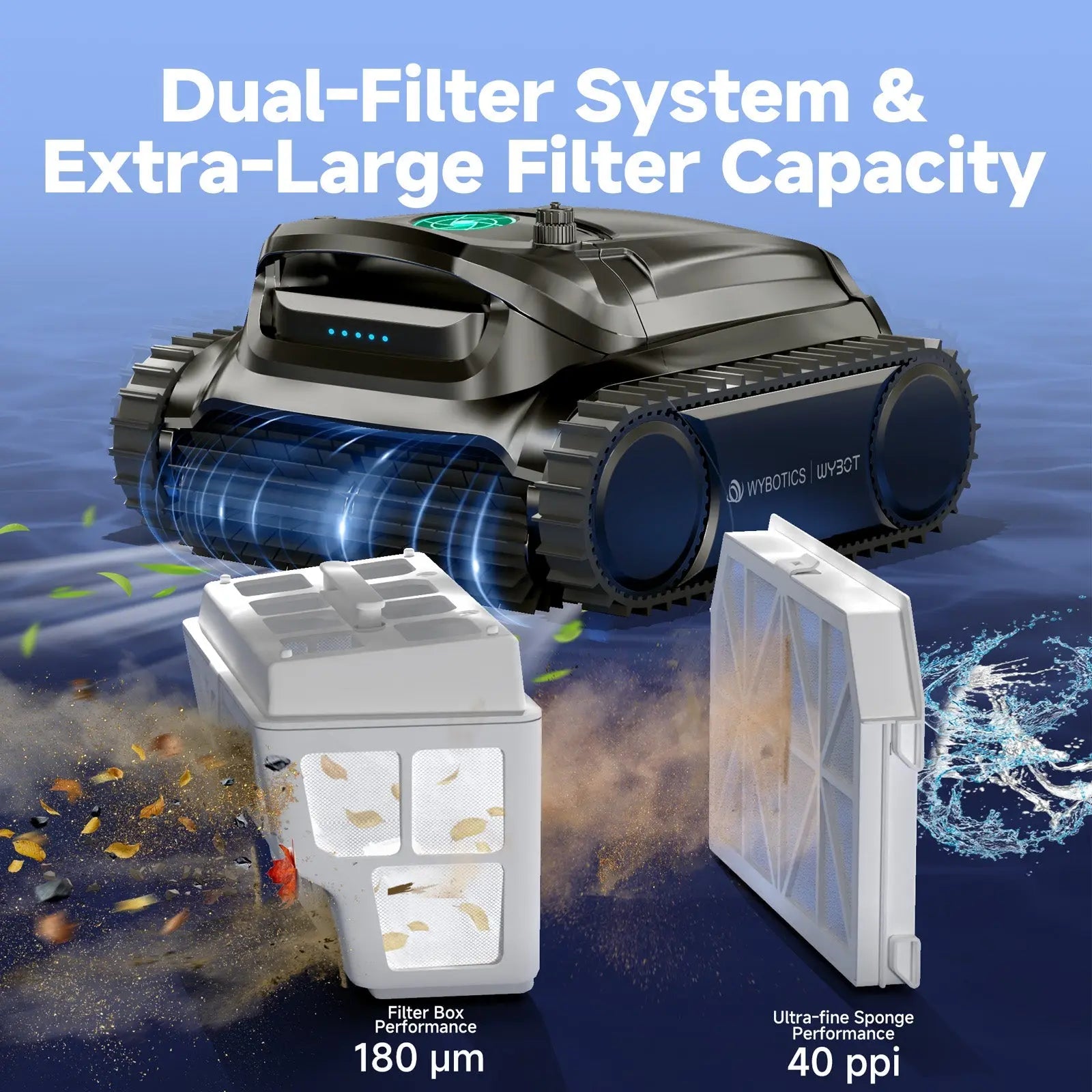 WYBOT M1 Cordless Robotic Pool Cleaner - Aqvina LLC