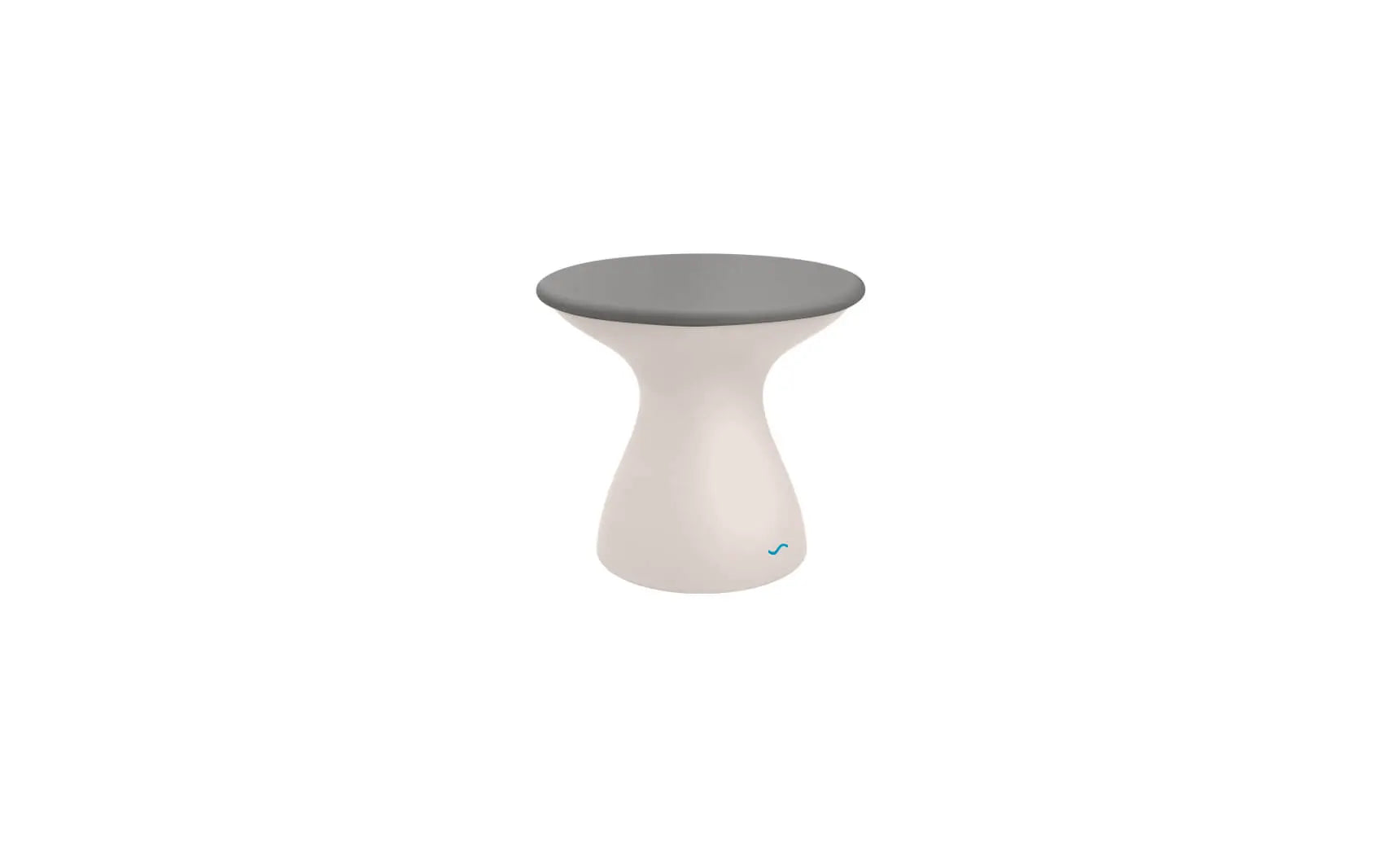 Autograph standard side table in walnut finish with glass top and metal legs