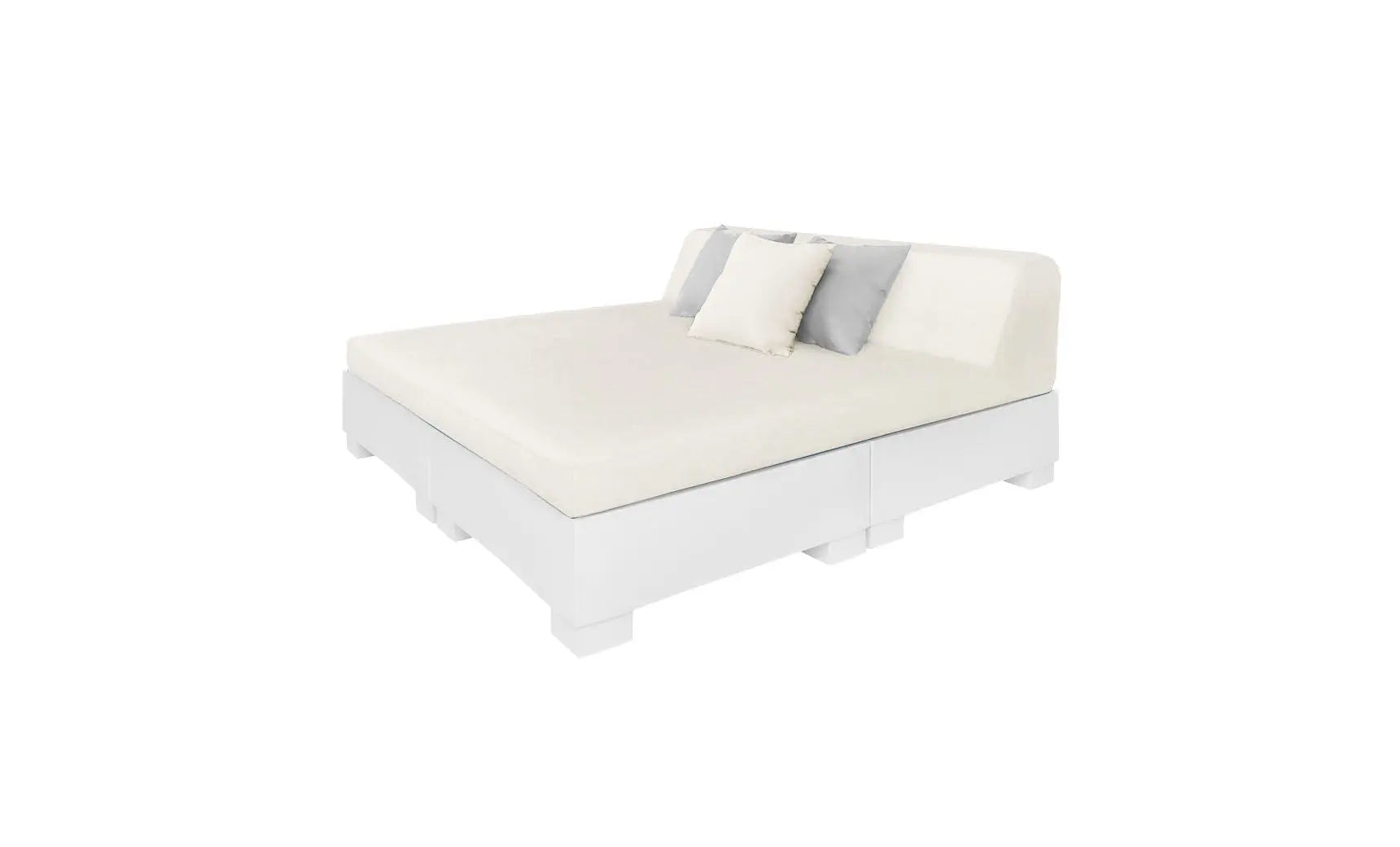 Affinity Square square sunbed with adjustable backrest and cushion