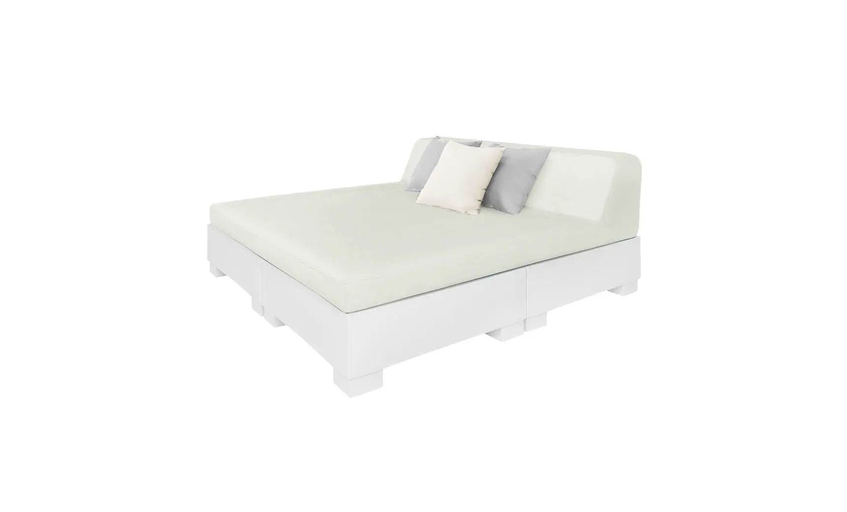 Affinity Square square sunbed with adjustable backrest and cushion
