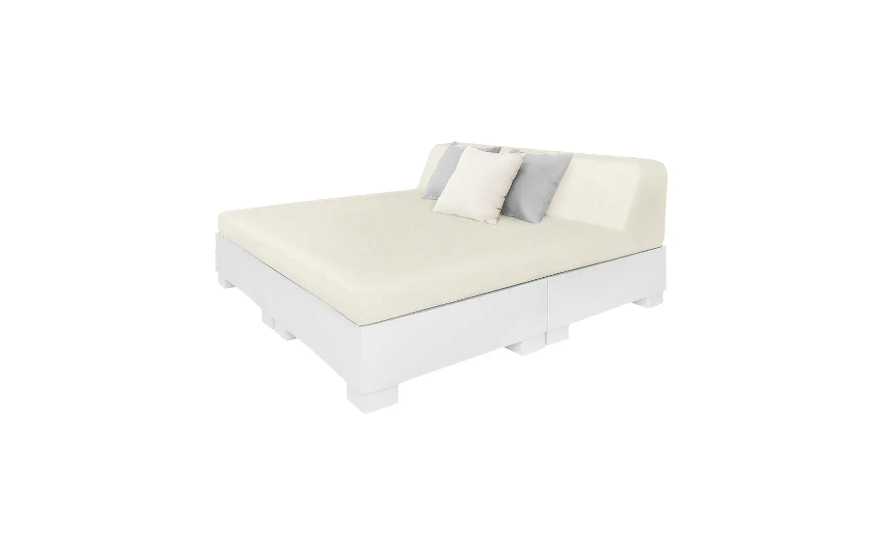 Affinity Square square sunbed with adjustable backrest and cushion
