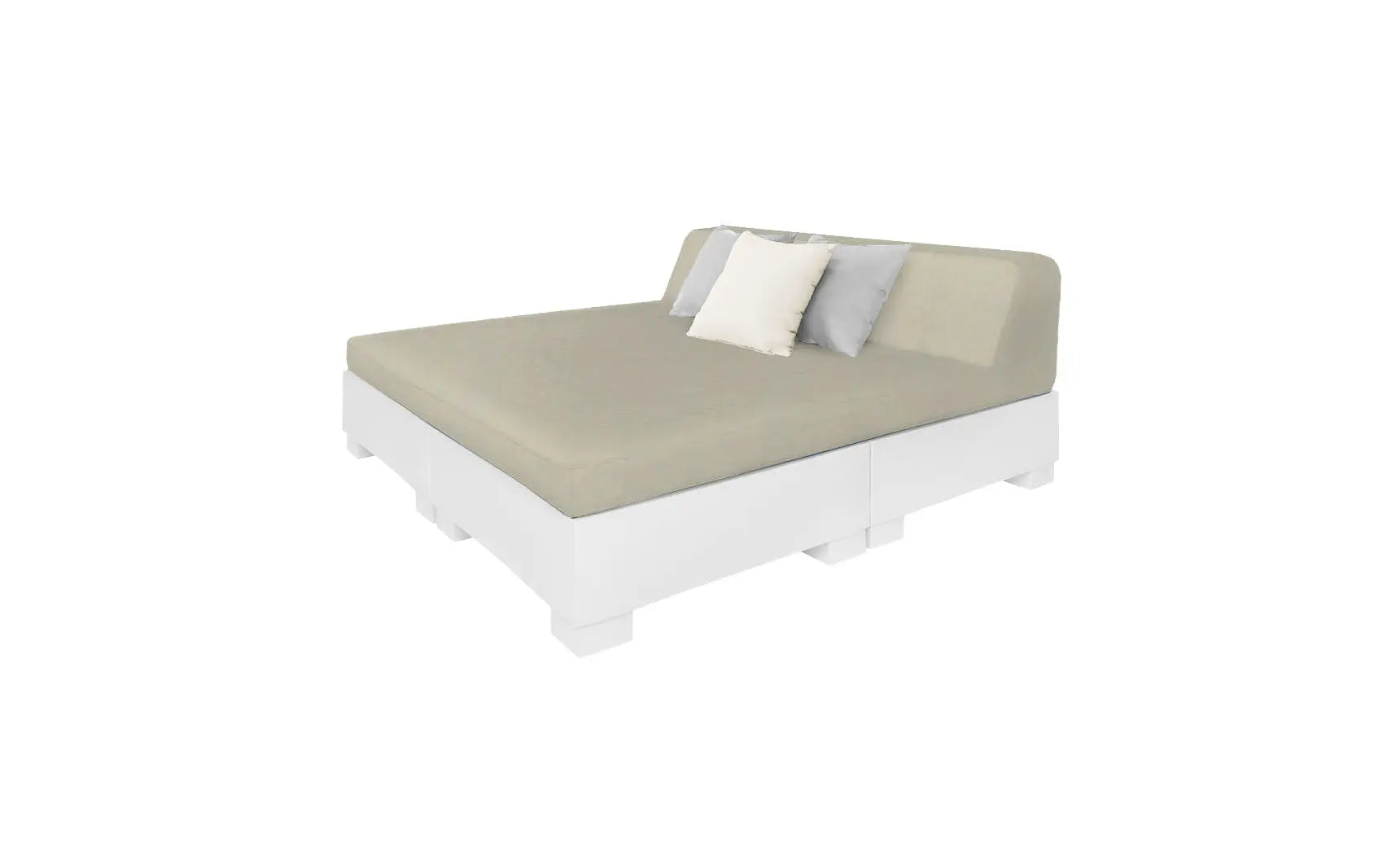 Affinity Square square sunbed with adjustable backrest and cushion