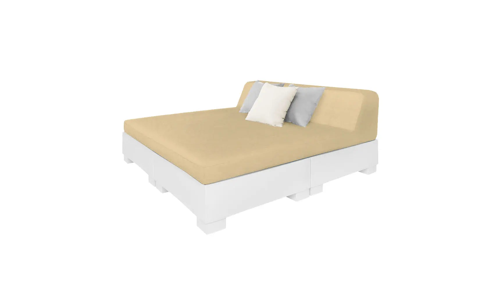 Affinity Square square sunbed with adjustable backrest and cushion