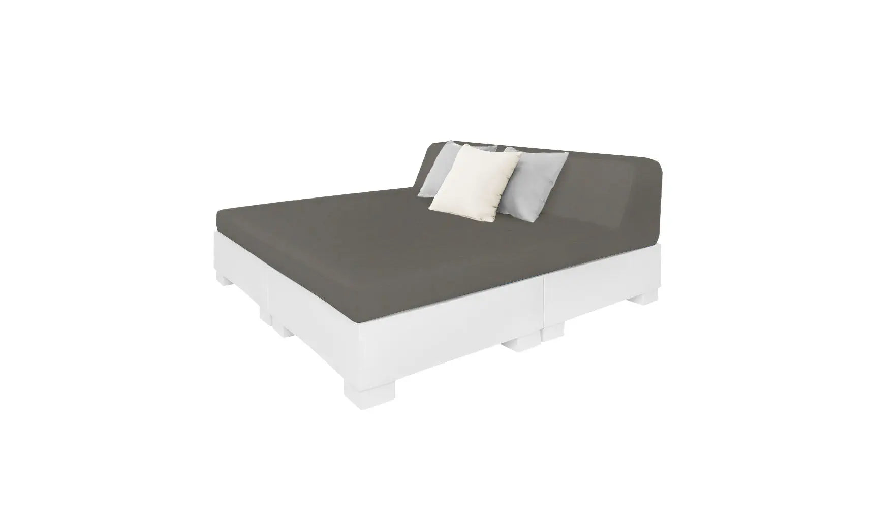 Affinity Square square sunbed with adjustable backrest and cushion