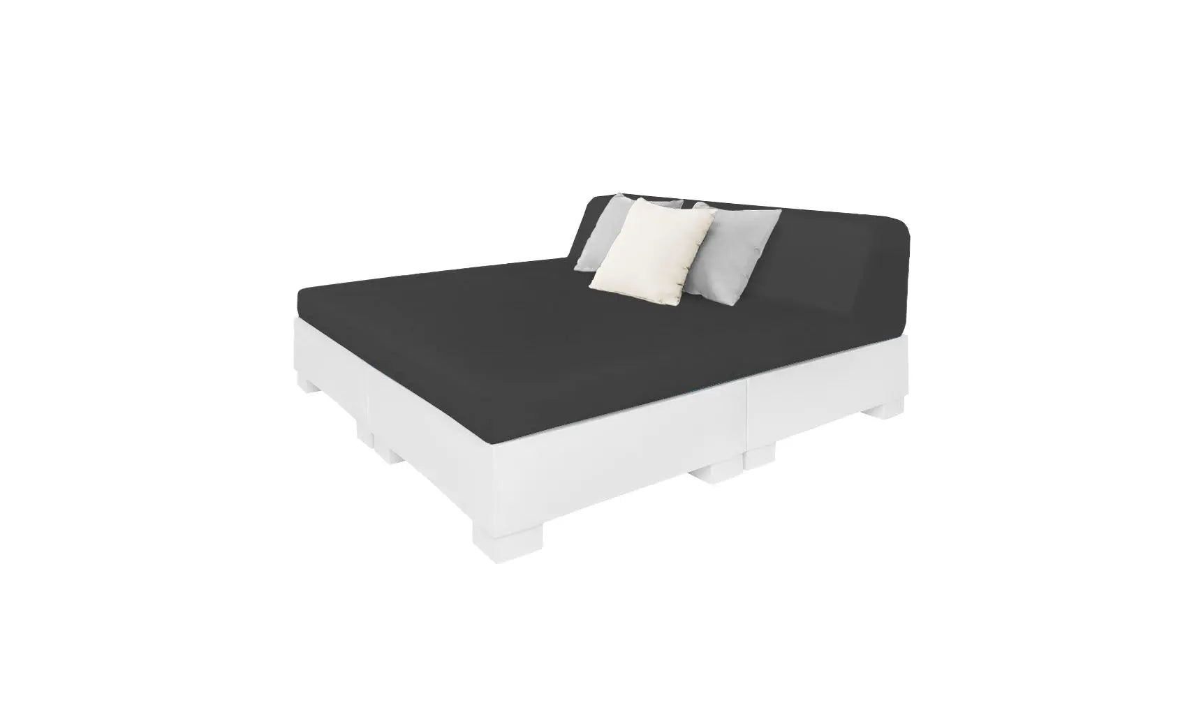 Affinity Square square sunbed with adjustable backrest and cushion