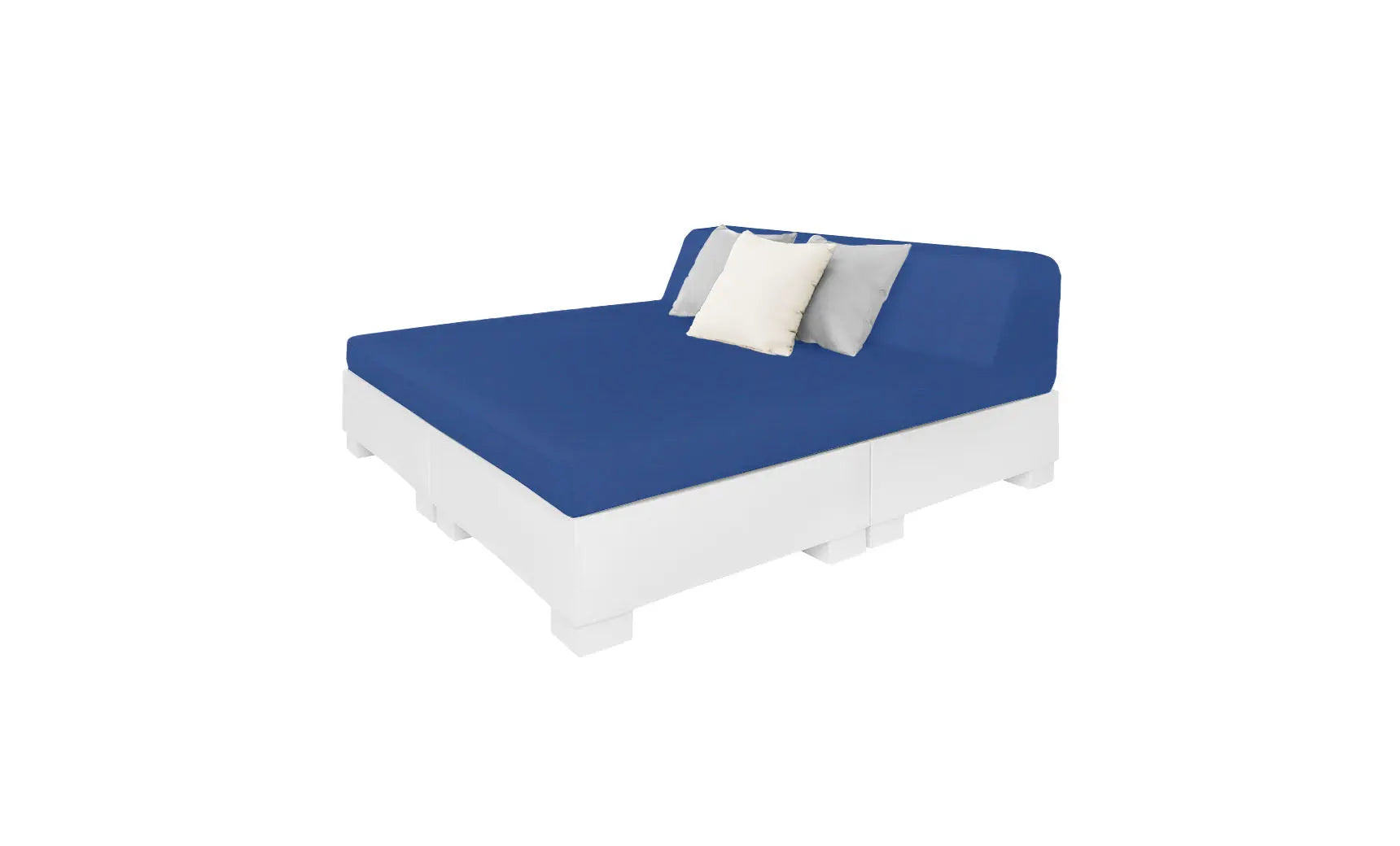 Affinity Square square sunbed with adjustable backrest and cushion