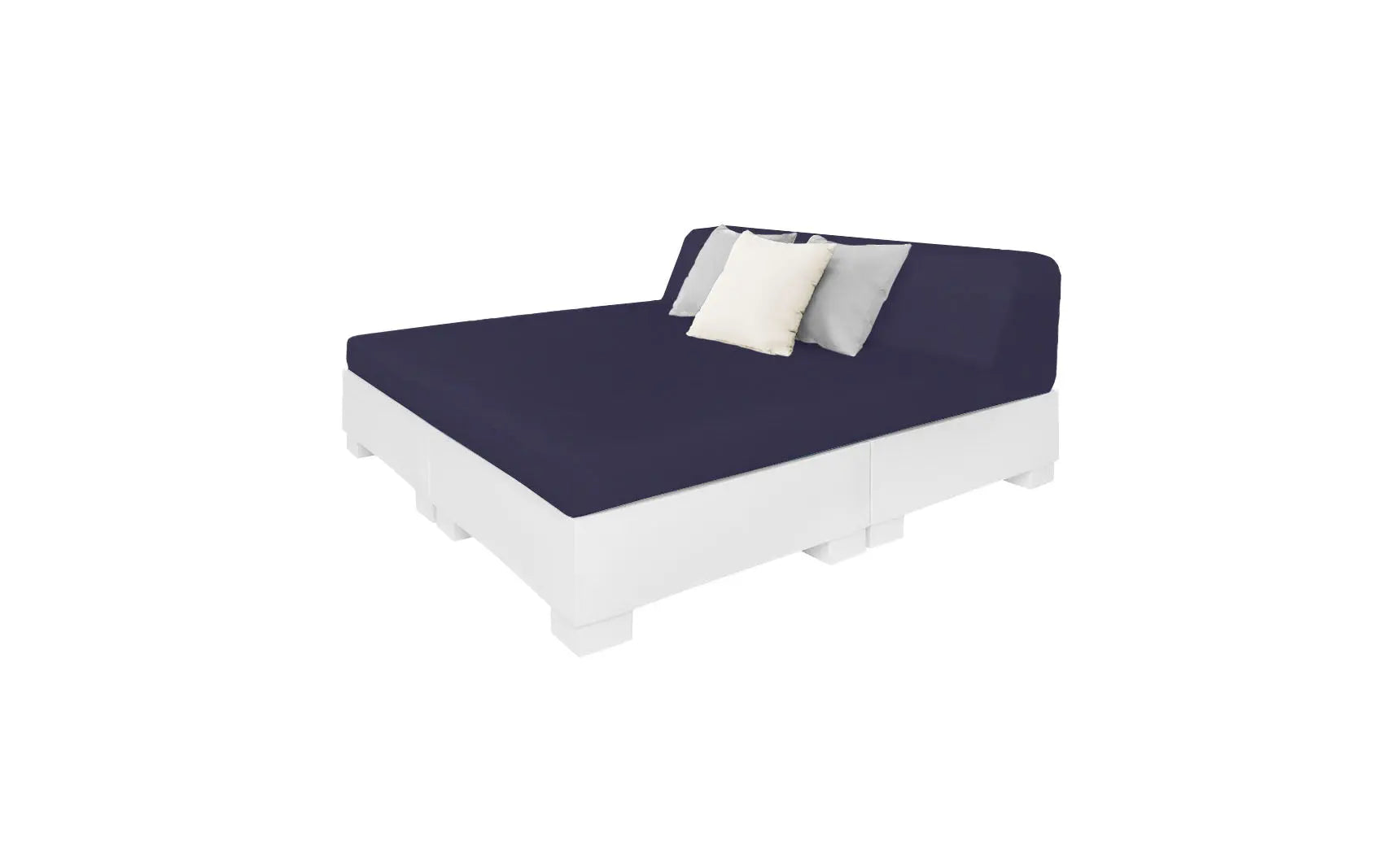 Affinity Square square sunbed with adjustable backrest and cushion