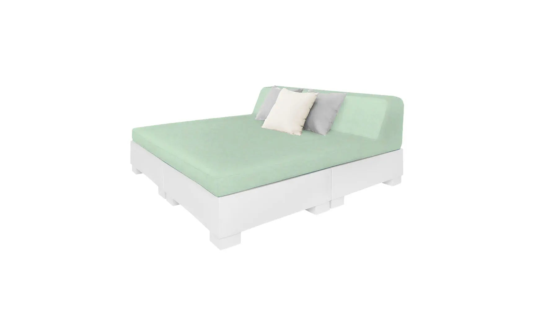 Affinity Square square sunbed with adjustable backrest and cushion