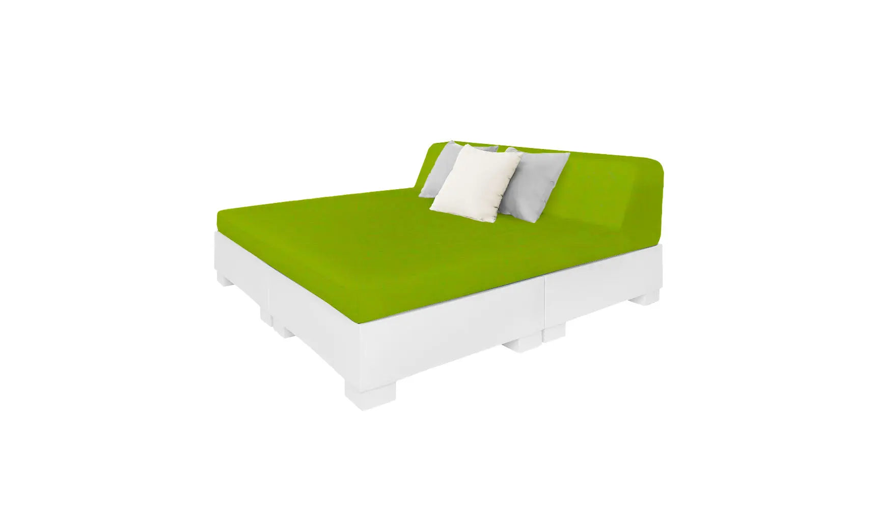 Affinity Square square sunbed with adjustable backrest and cushion