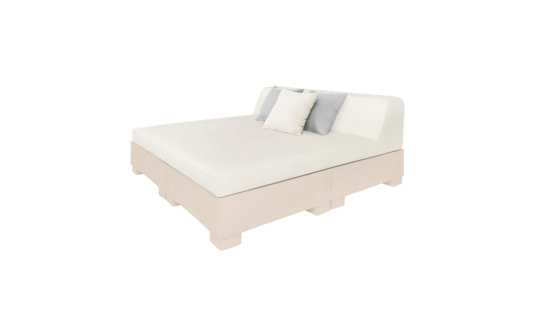 Affinity Square square sunbed with adjustable backrest and cushion