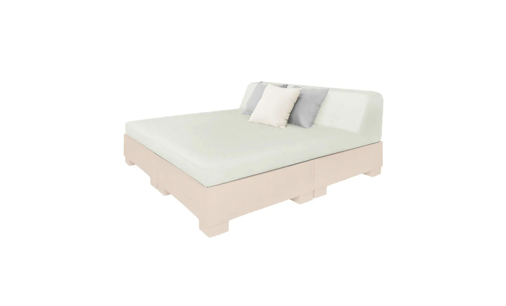 Affinity Square square sunbed with adjustable backrest and cushion
