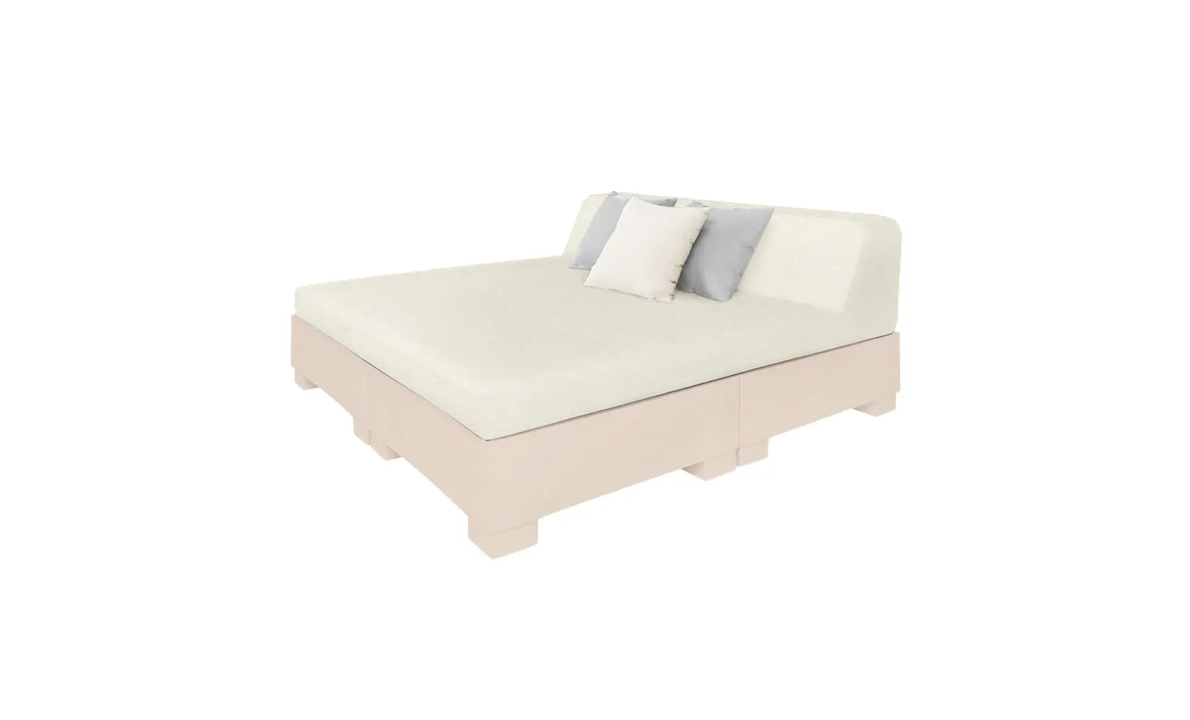 Affinity Square square sunbed with adjustable backrest and cushion