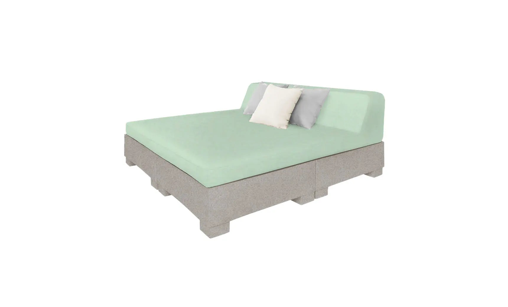 Affinity Square square sunbed with adjustable backrest and cushion