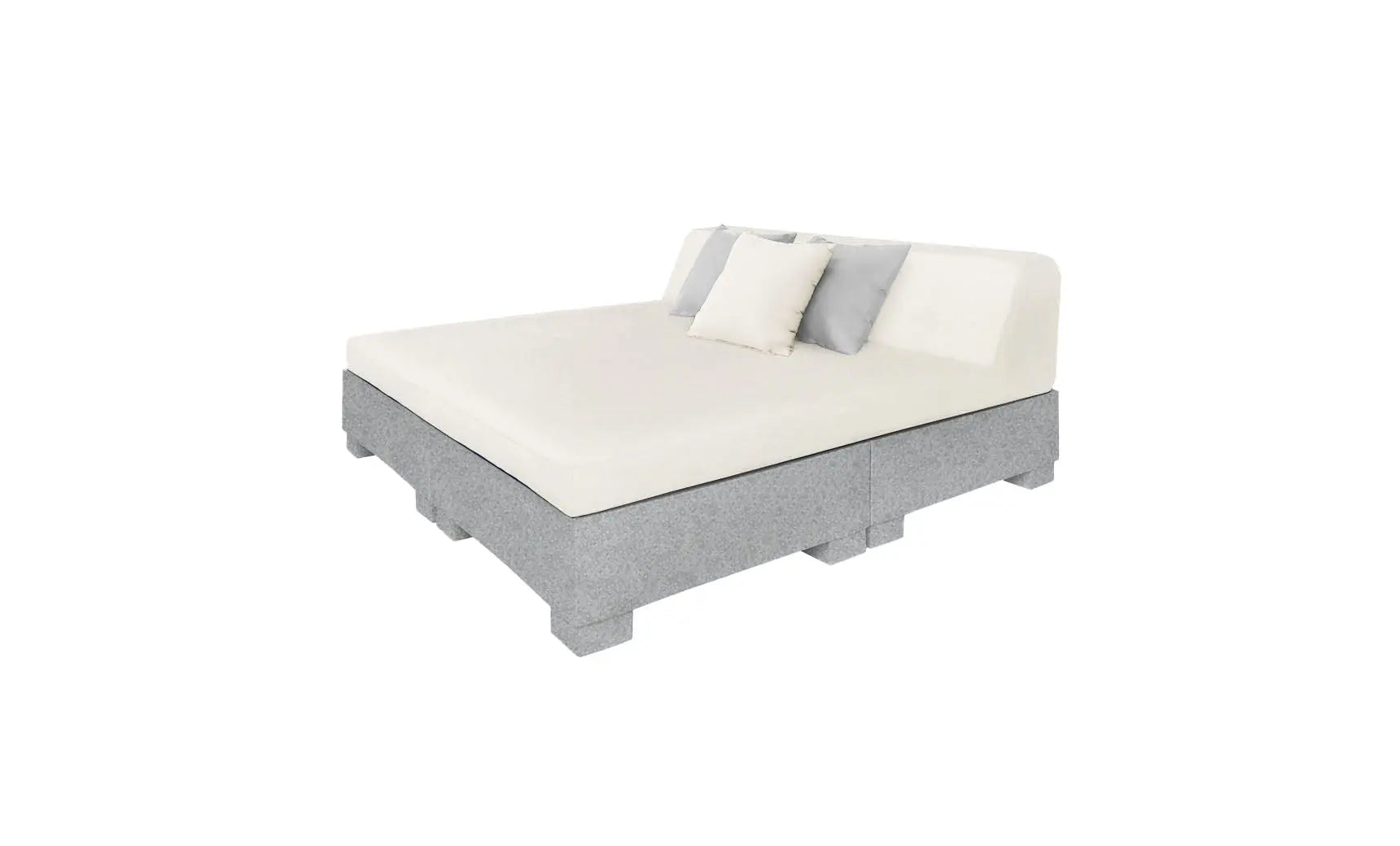 Affinity Square square sunbed with adjustable backrest and cushion