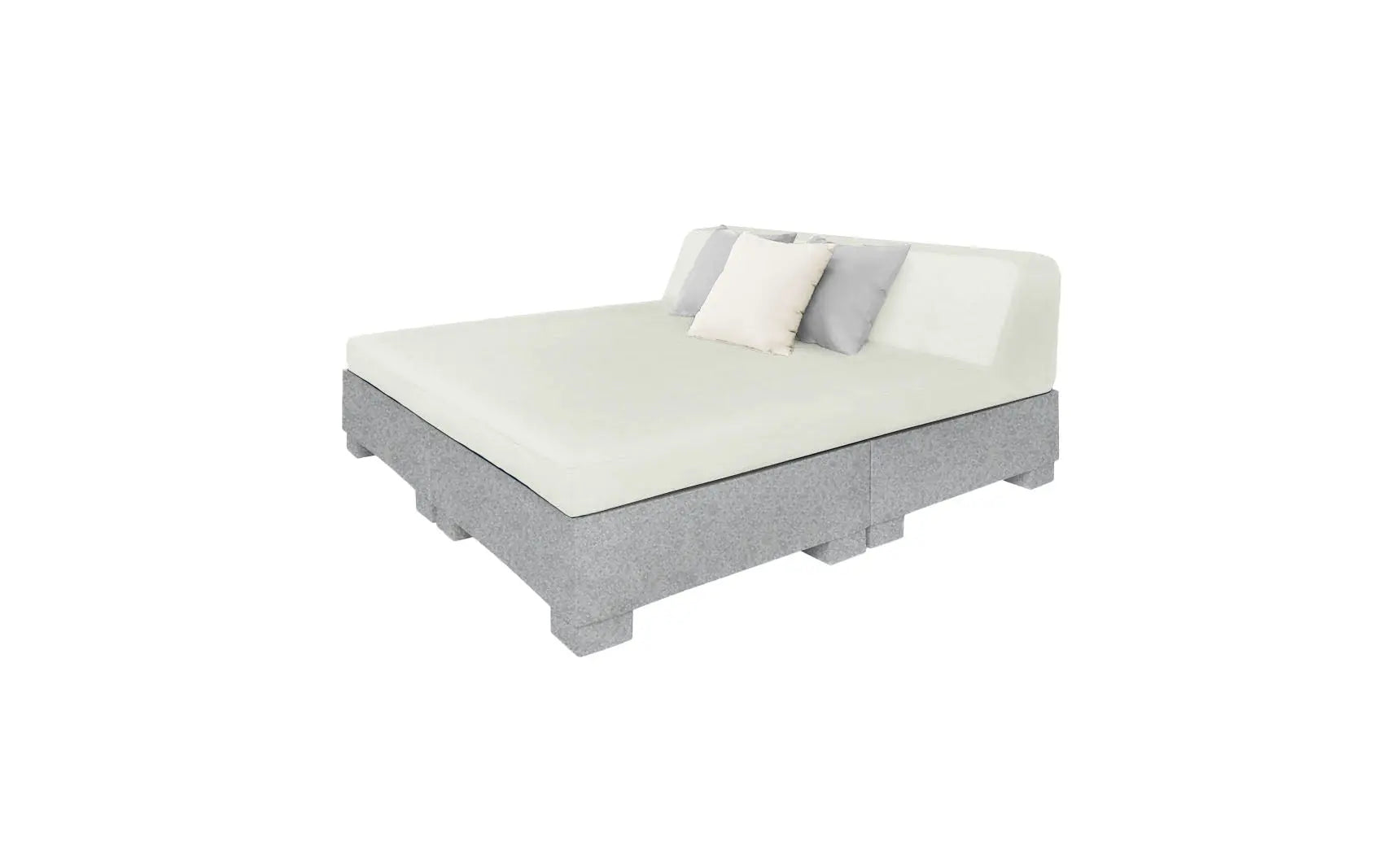 Affinity Square square sunbed with adjustable backrest and cushion