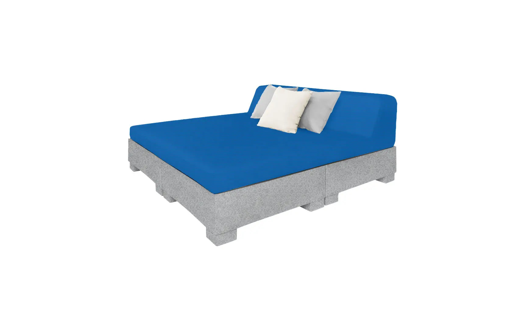 Affinity Square square sunbed with adjustable backrest and cushion